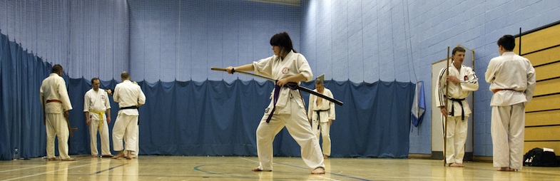 Training with traditional Japanese Weapons